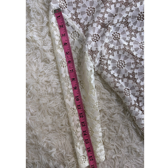 Vince Camuto Womens Size 12 White Lace Nude Lined Sheath Dress #0416 - Picture 10 of 12